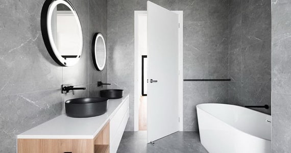 bathroom designed in a modern style