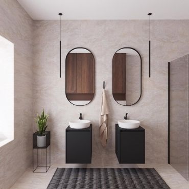 Double Vanity Mirrors makes the bathroom looks perfect