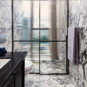 Fluted Glass (ribbed-glass shower screens and dividers)