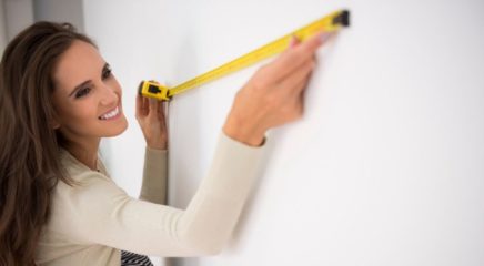 Taking measurement on the wall