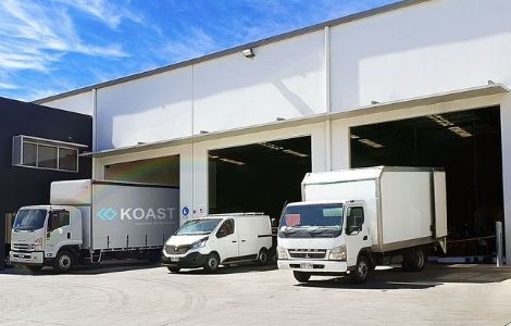 Trucks from koast dispatching the furniture from their factory