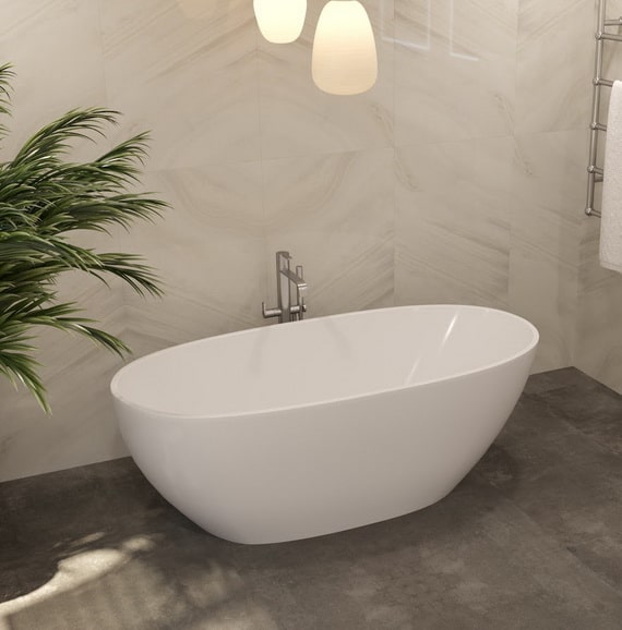 contemporary design white acrylic bathtub high gloss