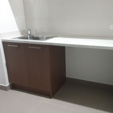 Benchtop Cabinets in the bathroom and kitchen