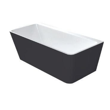 white and black bath tub